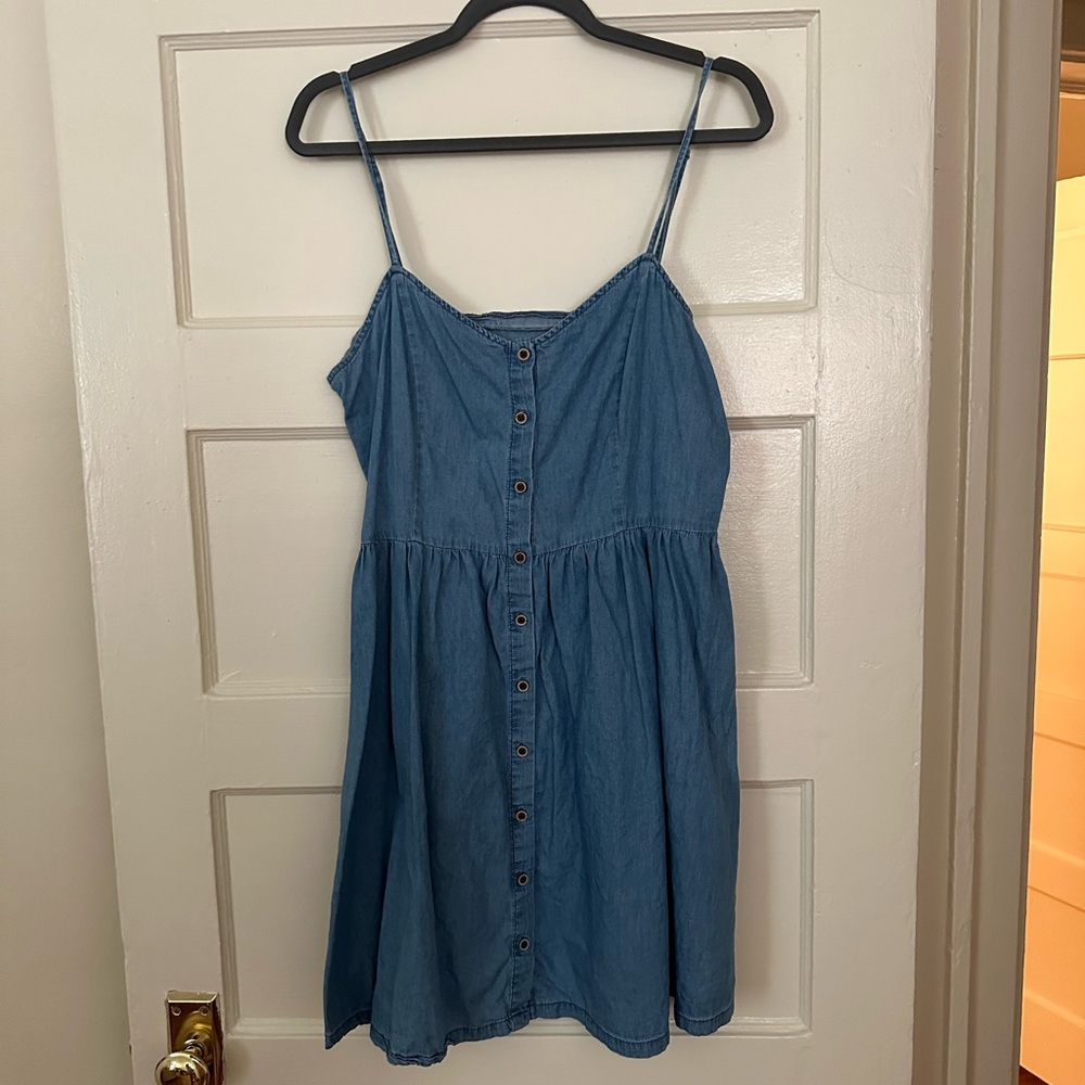 Denim babydoll dress